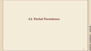 Advanced Data Structures (Summer 2026) - 04-5 Partial persistence