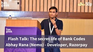 The secret life of Bank Codes - Abhay Rana (Nemo)