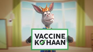 Asteen Charhao. Vaccine Lagao. - The Donkey King Call to Action