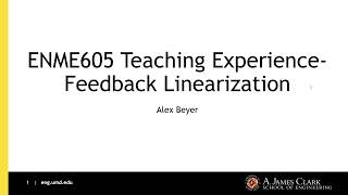 Feedback Linearization Minilecture
