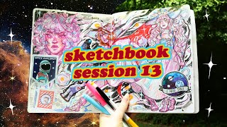 Witches & space | Sketchbook Session #13✨👽🌙 Draw with me