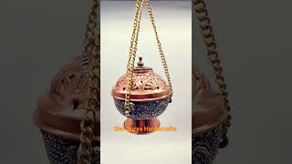 Surya Handicrafts Copper Tibetan Hanging Incense Burner