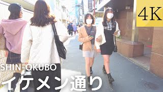 【4K】新大久保駅の裏側からイケメン通りを抜ける Part - 3 | The back side of Shin-Okubo Station