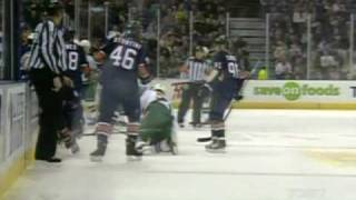 John Scott vs Dean Arsene Apr 5, 2010