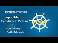 #19 Python Tutorial for Beginners | Import Math Functions in Python | How to use Math Module