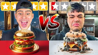 Eating Cheap VS Expensive Food! (1 Star vs. 5 Stars)