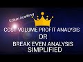 BREAK EVEN ANALYSIS (Part 1)