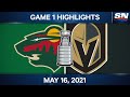 NHL Game Highlights | Wild vs. Golden Knights, Game 1 – May 16, 2021