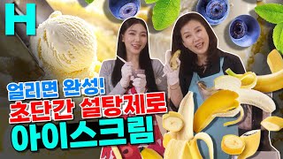 설탕없이 집에서 만드는 건강한 아이스크림! 더위 날리는 시원한 아이스크림 만들기