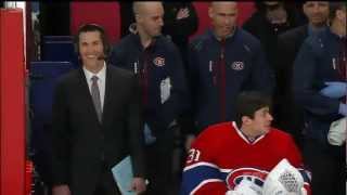 Carey Price saves Marc Denis with a nice glove save on the bench. Feb 18th 2013