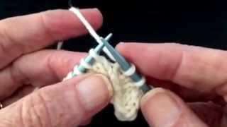 How to Knit Three Together (K3tog) Double Decrease Continental Style