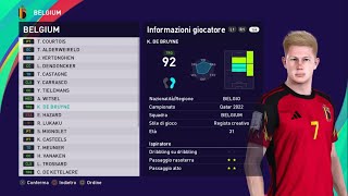 Belgium #fifa #worldcup2022 #efootball2023 PES 2021 #ps4 #ps5 #pc Patch Option File