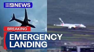 Jetstar flight forced to make emergency landing at Sydney Airport | 9 News Australia