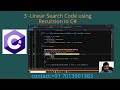 3 - Linear Search Algorithm Code using Recursion in C#