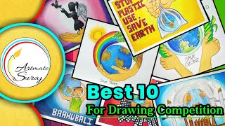 Top 10 Drawings for competition|Social awareness drawing for competition|Drawing ideas