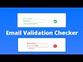 Javascript Email Validation Checker Tutorial For Beginners