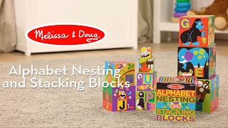 Melissa \u0026 Doug Alphabet Nesting and Stacking Blocks