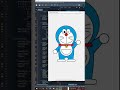 Doraemon using Python, Coding Doraemon in Python Turtle, Programming Doraemon in Python #shorts