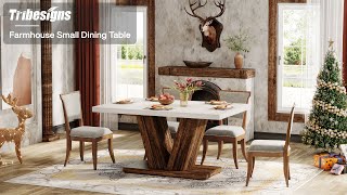 Tribesigns Farmhouse Dining Table - JW0669  #homedecor #diningtable