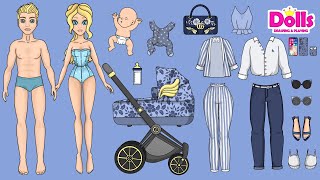 PAPER DOLLS FAMILY DRESS UP AND FREE PRINTABLE