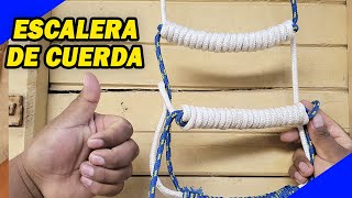 Como hacer una ESCALERA de SOGA o CUERDA truco de supervivencia