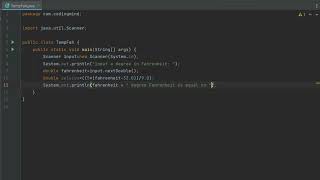 Convert Temperature From Fahrenheit to Celsius degrees IN JAVA