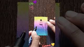 Eiffel tower Drawing |Easy Drawing For Beginners |Wax Crayons |Magic✨Art🎨|Shorts##