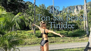 방콕에서 끄라비👉🏼끄라비에서 배타고 톤사이비치🚤ㅣ 태국여행 3일차 Thailand trip 3rd days Krabi Tonsai beach Tinidee