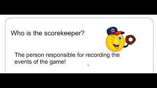 2022 Altamont Little League Scorekeeper Training