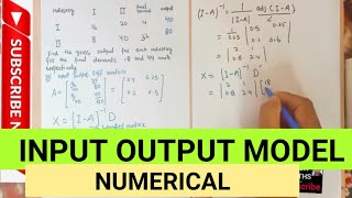 INPUT OUTPUT MODEL Numerical #LEONTIF #GATE_Economics #NET_Economics #JRF #KU