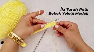 İki Tarafı Patlı Kolay Bebek Örgü Yelek Modeli 🍀🌿 knitting crochet battaniye patik DIY yelek kazak