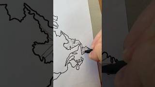 Can YOU Draw NEWFOUNDLAND and LABRADOR #map #canada #newfoundland #shorts