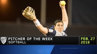 Arizona's Taylor McQuillin earns Pac-12 Softball Pitcher of the Week accolades