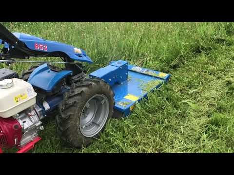 BCS 853 2 Wheel Tractor And Brush Mower Attachment - YouTube