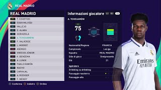 Real Madrid 2022-23 #eFootball 2023 Ps4 #Ps5 PES 2021 Player Faces Ratings eFutbal Option File