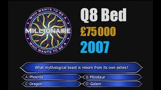 Who Wants To Be A Millionaire Q8 (£75000) FULL Background ORIGINAL