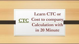 How to calculate CTC or Cost to Company