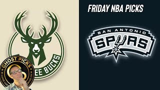 Friday Milwaukee Bucks vs San Antonio Spurs Prediction + Best Bets 1-31-2025 Ghost Picks Jimmy