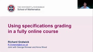 Using specifications grading in a fully online course