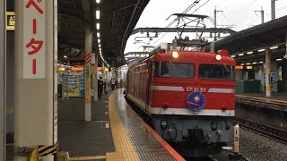 EF81 95号機牽引カシオペア紀行通過　赤羽駅にて