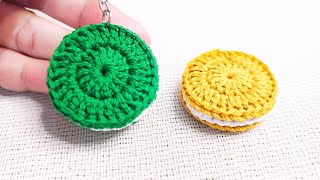 How to Crochet an Oreo Cookies for Beginners|| Keychain Crochet Tutorial|| Step by StepTutorial