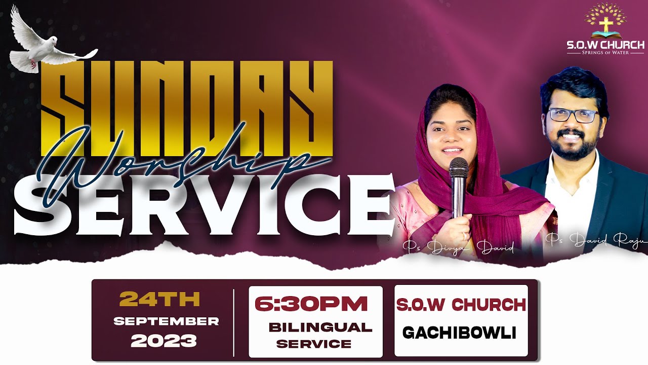 Sunday Evening Service Live 24th Sep 2023 Ps Divya David Ps David