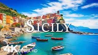 FLYING OVER SICILY (4K UHD) - Soothing Music Along With Beautiful Nature Video - 4K Video ULTRA HD