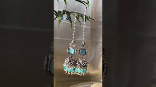 blue jhumka#jewellery #jhumka #shorts #shortvideo #viralvideo #youtubeshorts #fashion #trending #new