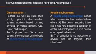 What Are The Illegal Reasons For Firing Employees?