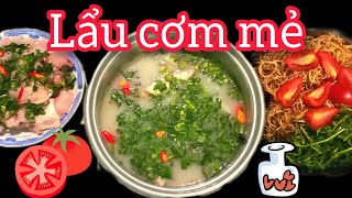 lẩu cơm mẻ cá bông lau có rau ăn kèm | food ăn uống Mukbang @Danhthanh1391