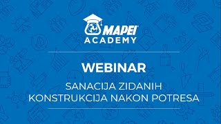 Sanacija zidanih konstrukcija nakon potresa - Mapei webinar