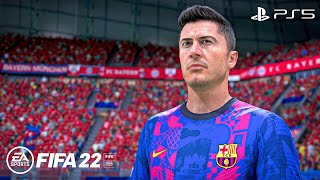 FIFA 22 - Bayern Munich vs. Barcelona - UEFA Champions League 22/23 Full Match PS5 Gameplay | 4K