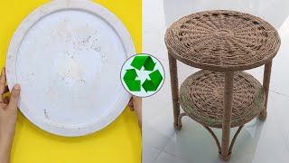 Amazing ! Super Recycling ideas from Bucket Lids| Jute Craft ideas