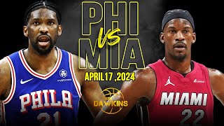 Philadelphia 76ers vs Miami Heat  Game Highlights | 2024 Play-In | FreeDawkins
